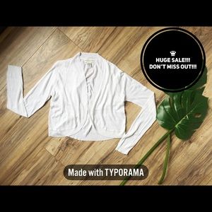 Doncaster White Long Sleeve Shrug